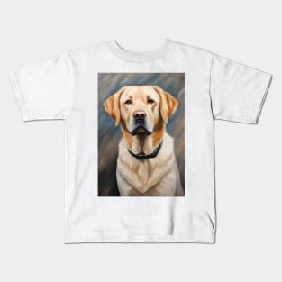 Labrador Retriever Dog Breed Oil Painting Kids T-Shirt